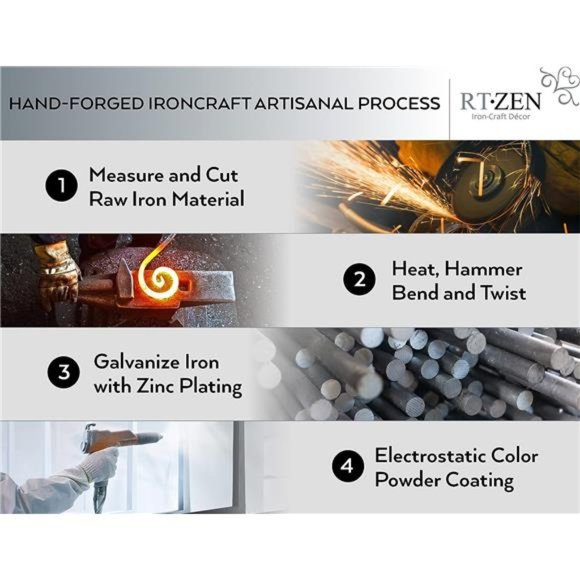 Farmhouse Small Key Holder for Wall - Handcrafted Swirl Decorative 5 Key Hooks - Picture 3 of 7